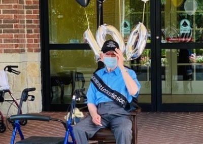 Heinz Wallach celebrating his 100th birthday at The Tradition-Prestonwood