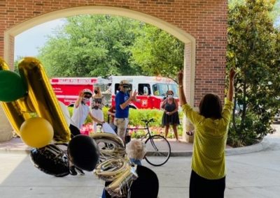 Local Fire Department celebrates Heinz Wallach's 100th birthday at The Tradition-Prestonwood