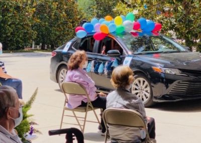 A special social distancing birthday parade for Heinz Wallach's 100th birthday at The Tradition-Prestonwood